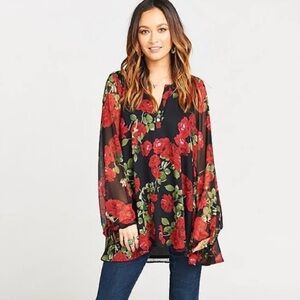Show me your mumu Johanna floral tunic
